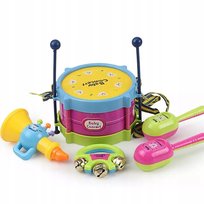 Zestaw instrumentów dla dzieci, małego muzyka, 4 elementy