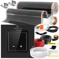 ZESTAW IR SILVER 160W 1,5m²,szer.100cm +Aries LCD BLACK