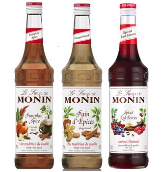 Zestaw jesiennych syropów Monin - Pumpkin, Gingerbread, Spiced Red Berries - Monin