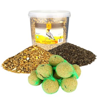 Zestaw karmy dla ptaków kule tłuszczowe, ziarno, słonecznik MIX 3 kg - Turdus