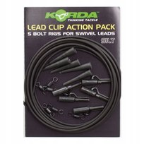 ZESTAW KARPIOWY Z BEZPIECZNYM KLIPSEM KORDA LEAD CLIP ACTION PACK SILT Inna marka