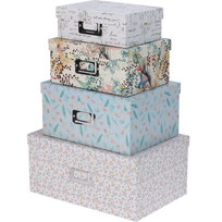 Zestaw kartonowych pude��ek do przechowywania, 4 szt.