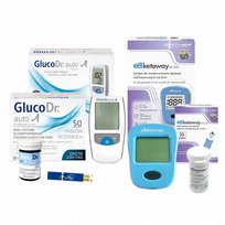 Zestaw Ketometr ebketoway+Glukometr GlucoDrAuto A, Pomiar ketonów i glukozy