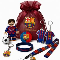 ZESTAW KIBICA FC BARCELONA PREZENTOWY 10 EL. KLOCKI BRELOK KOSZULKA Inna marka