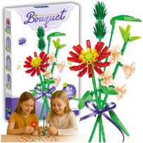 Zestaw Klocki Konstrukcyjne 264 El. Kwiaty do Budowy Idealny Prezent 6+