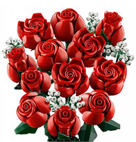 ZESTAW KLOCKÓW DUŻY BUKIET RÓŻ NA PREZENT DLA NIEJ