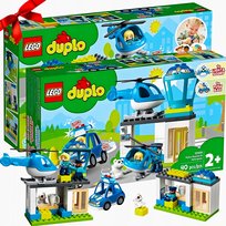 Zestaw Klocków Lego Duplo Policja Helikopter Komisariat Auto Klocki Prezent
