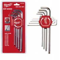 Zestaw kluczy imbusowch imbusów HEX 9 szt. MILWAUKEE
