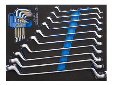 Zestaw kluczy oczkowych odgiętych KING TONY 9-90119MRV, 6-32 mm + TORX T10-T50