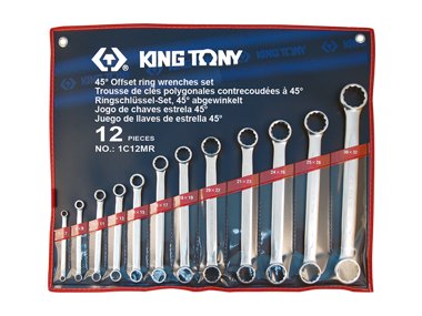 Zestaw kluczy oczkowych prostych KING TONY 1C12MR, 6-32 mm