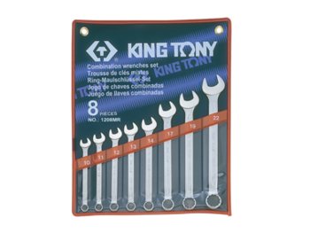 Zestaw kluczy płasko-oczkowych KING TONY 1208MR, 10 -22 mm - KING TONY