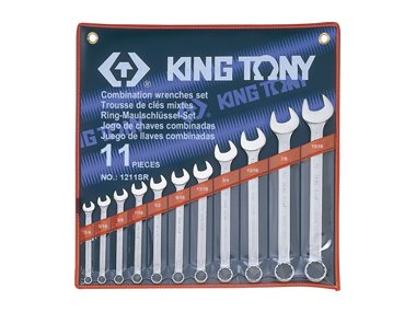 Zestaw kluczy płasko-oczkowych KING TONY 1211SR, 1/4-15/16''