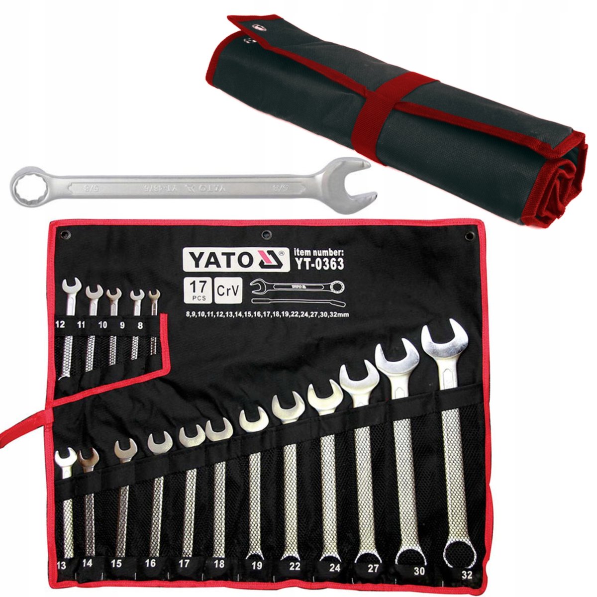 Zestaw kluczy YATO 0363, 17 szt YT-0363 - Yato | Sklep EMPIK.COM