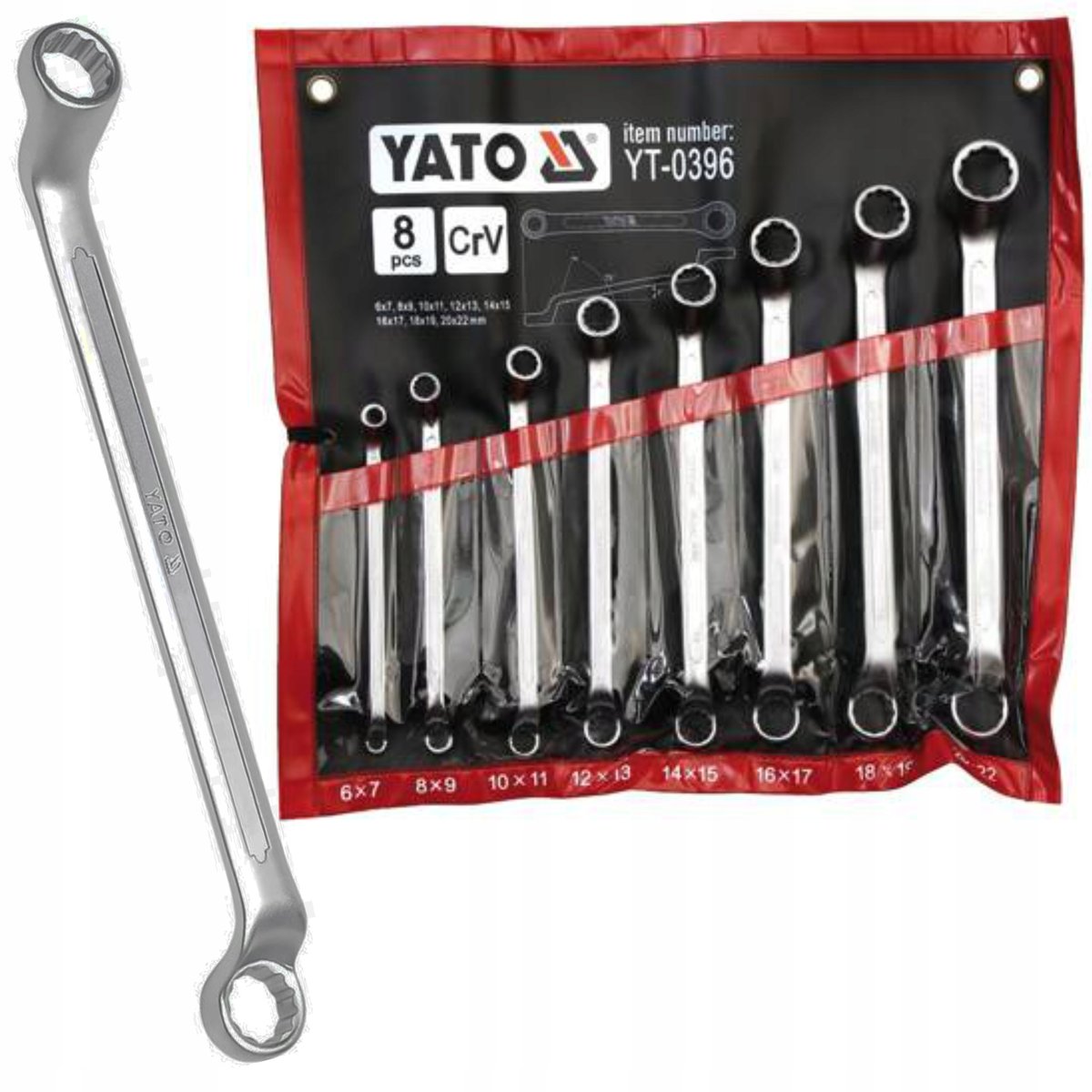 Zestaw kluczy YATO 0396, 8 szt YT-0396