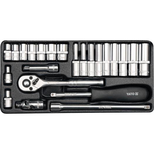 Zestaw kluczy YATO 1/4', 23 sztuki YT-14421
