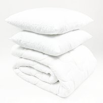 ZESTAW Kołdra PODWÓJNA 4 pory roku ECONOMY LINE 180x200 cm+2xpoduszka 50x60