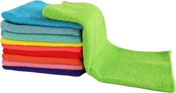 Zestaw kolorowych ściereczek z mikrofibry 30x30cm idealne do szyb 10 sztuk - MAXXX