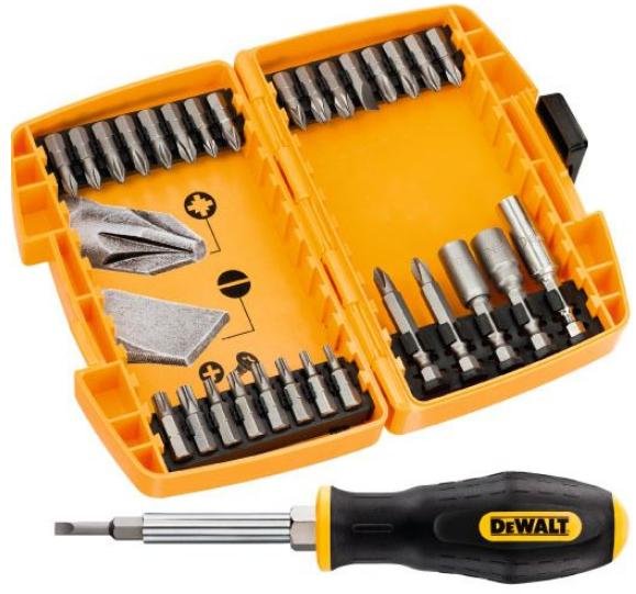 Zestaw końcówek + uchwyt DEWALT, 25 mm, 30 szt DT71506