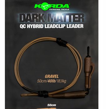 ZESTAW KOŃCOWY Z BEZPIECZNYM KLIPSEM KORDA DARK MATTER LEADER QC GRAVEL 1 M - Inna marka