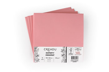 Zestaw kopert kwadratowych, jasnoróżowy, 10 sztuk, Creadu - Creadu