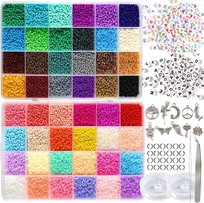 Zestaw Koralików do Robienia Bransoletek Biżuterii Naszyjników DIY Prezent