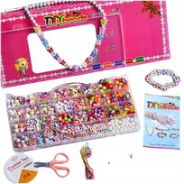 Zestaw Koralików do Robienia Bransoletek Biżuterii Naszyjników
