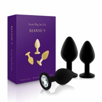 Zestaw Korków Analnych - Rianne S Booty Plug Set 3X Black Inna marka