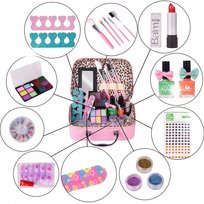 ZESTAW KOSMETYKÓW DO MAKIJAŻU PAZNOKCI W WALIZCE KUFEREK dla dziewczynki