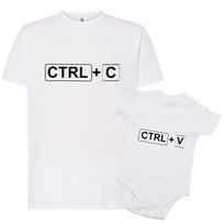 Zestaw koszulek dla TATY SYNA CTRL+C CTRL+V body Prezent na Dzień Ojca Taty JHK