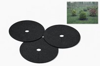 Zestaw krążków przeciwchwastowych 3 szt. Ø33 cm, 3mm – filcowe maty ściółkujące, grafit, produkt polski