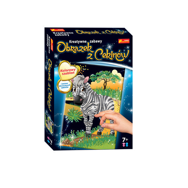Zestaw kreatywny Cekinowy obrazek Zebra