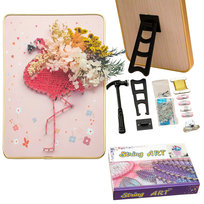 Zestaw Kreatywny Do String Art Przeplatanka Haft Obraz Led W Ramce 21X30 Cm