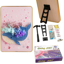 Zestaw Kreatywny Do String Art Przeplatanka Haft Obraz Led W Ramce 21X30 Cm