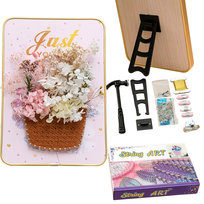 Zestaw Kreatywny Do String Art Przeplatanka Haft Obraz Led W Ramce 21X30 Cm