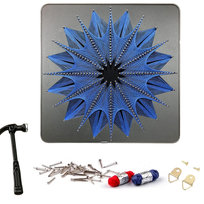 Zestaw Kreatywny Do String Art Przeplatanka Obraz z Nici Ramka 40x40 cm