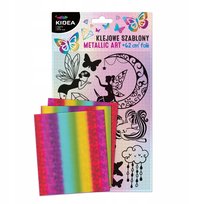 Zestaw kreatywny Klejowe Szablony Metallic Art Magic Kidea KIDEA