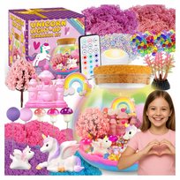 ZESTAW KREATYWNY LAMPKA NOCNA JEDNOROŻEC DIY MAGICZNE TERRARIUM DLA DZIECI