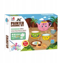 Zestaw Kreatywny Malowanie Filiżanek Dinozaury Ciasteczka