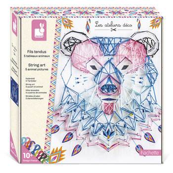 Zestaw kreatywny Przeplatanka 3D String art Zwierzęta 10+, Janod - Janod