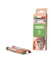 Zestaw kredek do malowania twarzy dla dzieci, ZIELONA, BIAŁA, CZERWONA, 3x2,1 g, COSMEBIO, Namaki