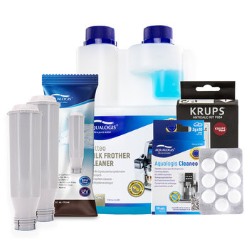 Zestaw Krups - AL-TES46 2szt, Latteo 500ml, Krups F054, Cleaneo - Aqualogis