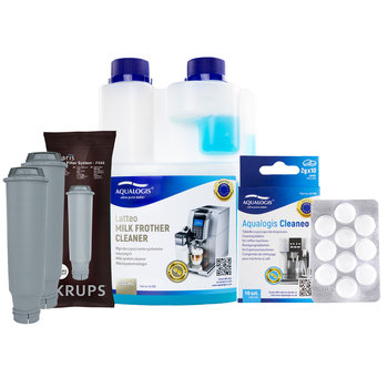 Zestaw Krups - FIltr Krups F088 2szt, Latteo 500ml, Cleaneo - Aqualogis