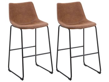 Zestaw krzeseł barowych BELIANI Franks, brązowy, 99x46x46 cm - Beliani