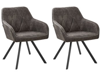 Zestaw krzeseł BELIANI Monee, szaro-czarny, 78x48x50 cm, 2 szt. - Beliani