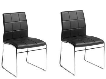 Zestaw krzeseł do jadalni BELIANI Kiron, czarno-srebrny, 84x50x54 cm, 2 szt. - Beliani