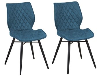 Zestaw krzeseł do jadalni BELIANI Lisle, niebieski, 86x44x47 cm, 2 szt. - Beliani