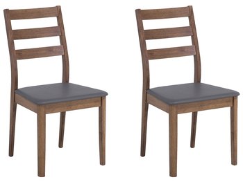 Zestaw krzeseł do jadalni BELIANI Modesto, brązowo-szary, 90x48x40 cm, 2 szt. - Beliani
