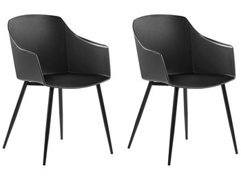 Zestaw krzeseł do jadalni BELIANIA Fonda, czarny, 83x57x51 cm, 2 szt. - Beliani