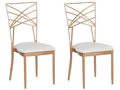 Zestaw krzeseł do jadalni BELIANIA Girard, złoto-biały, 91x41x42 cm, 2 szt. - Beliani