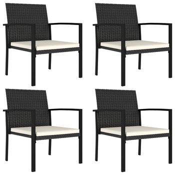Zestaw krzeseł ogrodowych, czarne, 53x58,5x83 cm, - Zakito